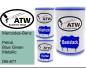 Preview: Mercedes-Benz, Petrol Blue Green Metallic, DB-877: 500ml Lackdose + 500ml Klarlack + 250ml Härter - Set, von ATW Autoteile West.